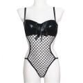sexy fishnet sexy bodysuit with push up bra in colors