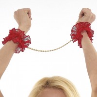 Ruffle lace handcuffs in perfect design and many colors