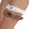 Lace ruffle garter in many colors by lingerie manufacturer afil