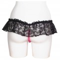 Very sexy thong with pearls and long ruffles by manufacturer afil