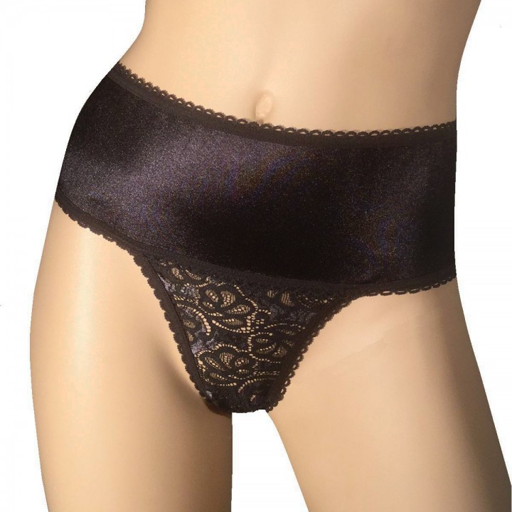 High waisted lace with satin string in very nice design 
