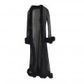 long tulle robe with feathers in fantastic design and sizes for all 