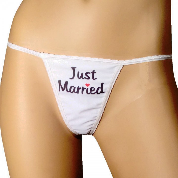 just married thong in amazing design by lingerie manufacturer afil