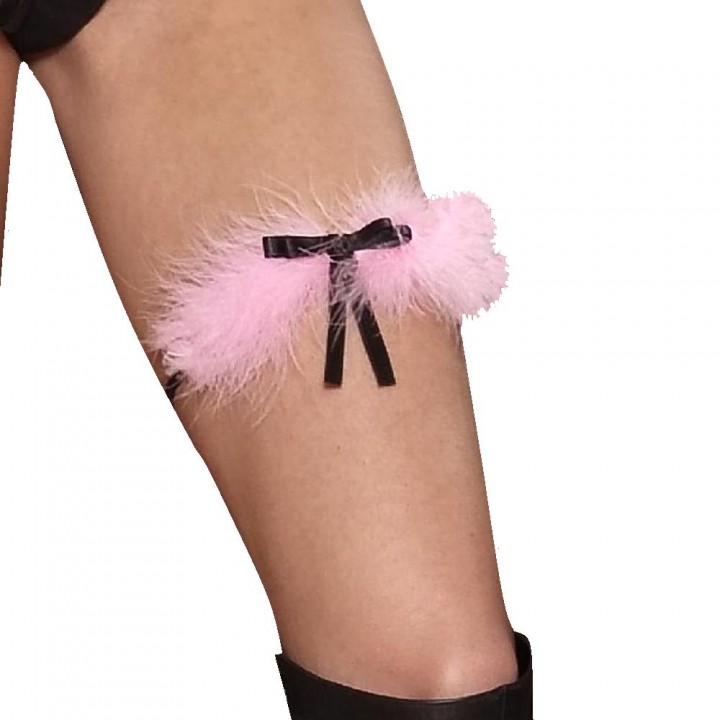 Sexy garter with marabou feather by manufacturer afil