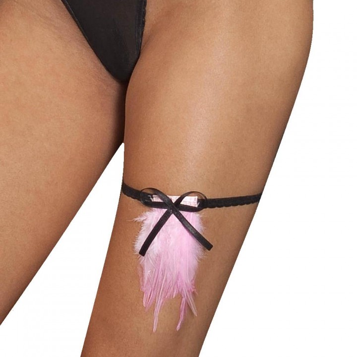 Sexy garter with feather in amazing colors by lingerie manufacturer afil