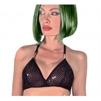 Triangle sequin bra with chains in sizes and colours 