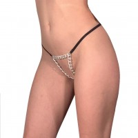 thong with triangle big chain at the front in fantastic design 