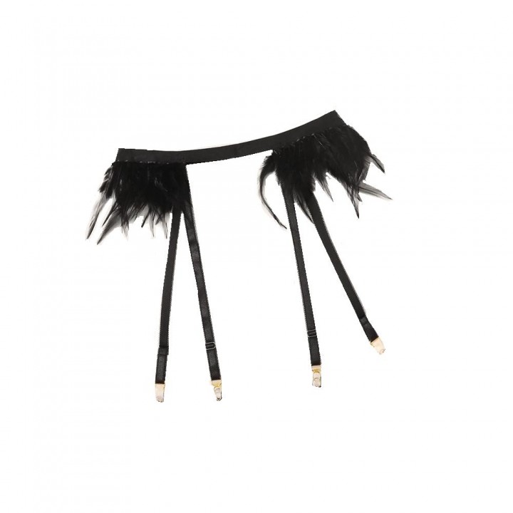 garter belts with feathers in fantastic design and sizes for all 