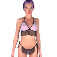 sexy set fringes bra with thong in fantastic design 