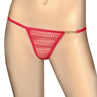 Fishnet thong with chain in many colours and sizes for all 