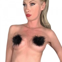 Sexy nipples with marabou feather by manufacturer afil
