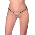 thong with silver chains front in amazing design 